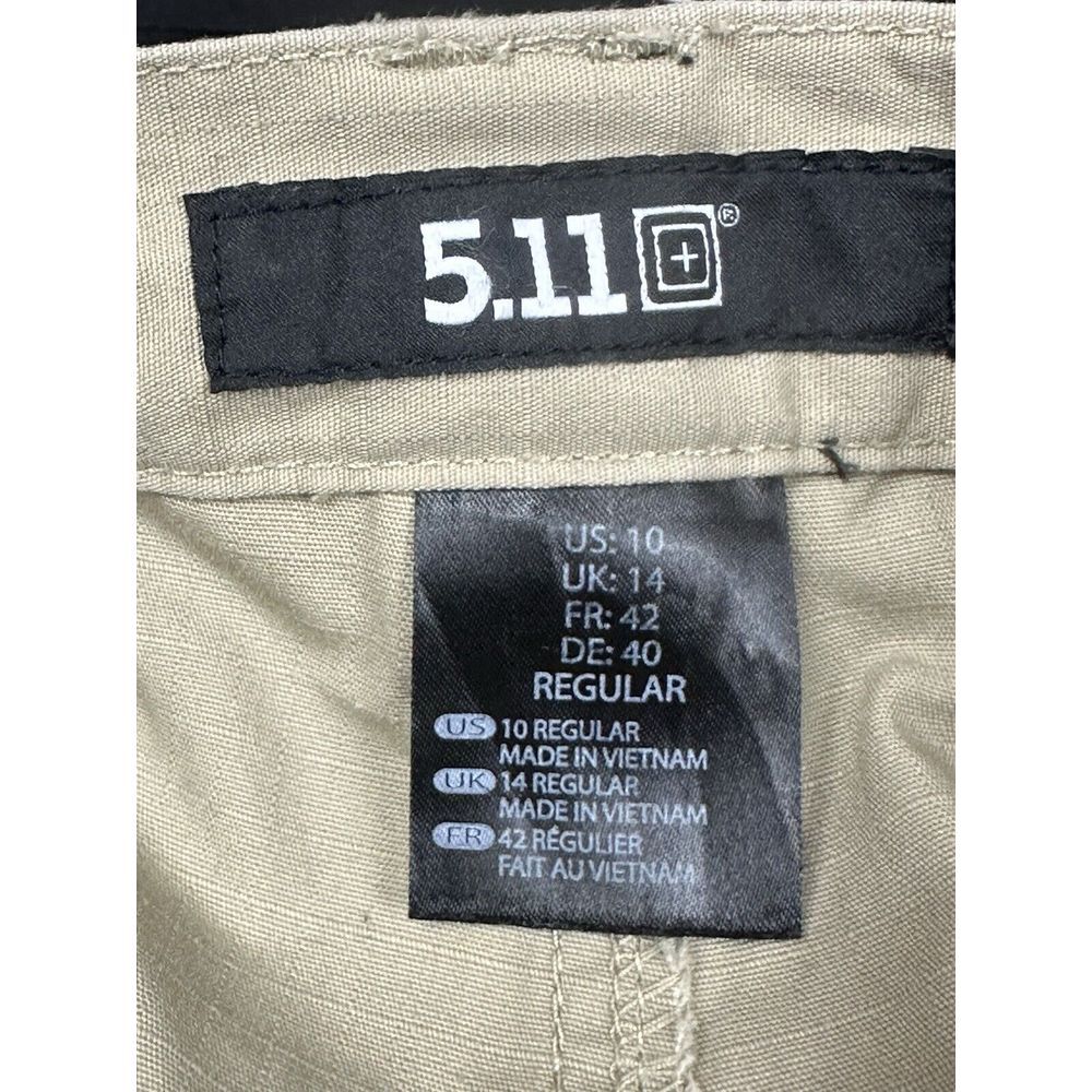 5.11 Tactical Pants Cargo TLBLIN-4389-1 Waist 32x27 Brown Beige Womens Youth Men - Picture 10 of 15